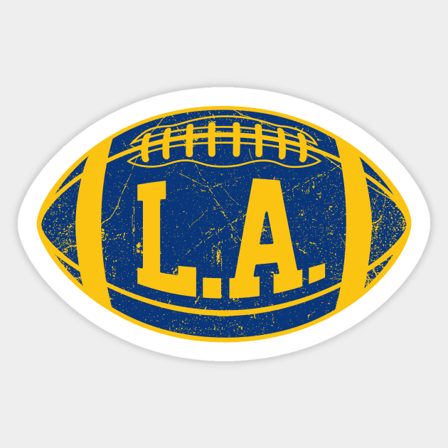 LA Retro Football - White Sticker by KFig21